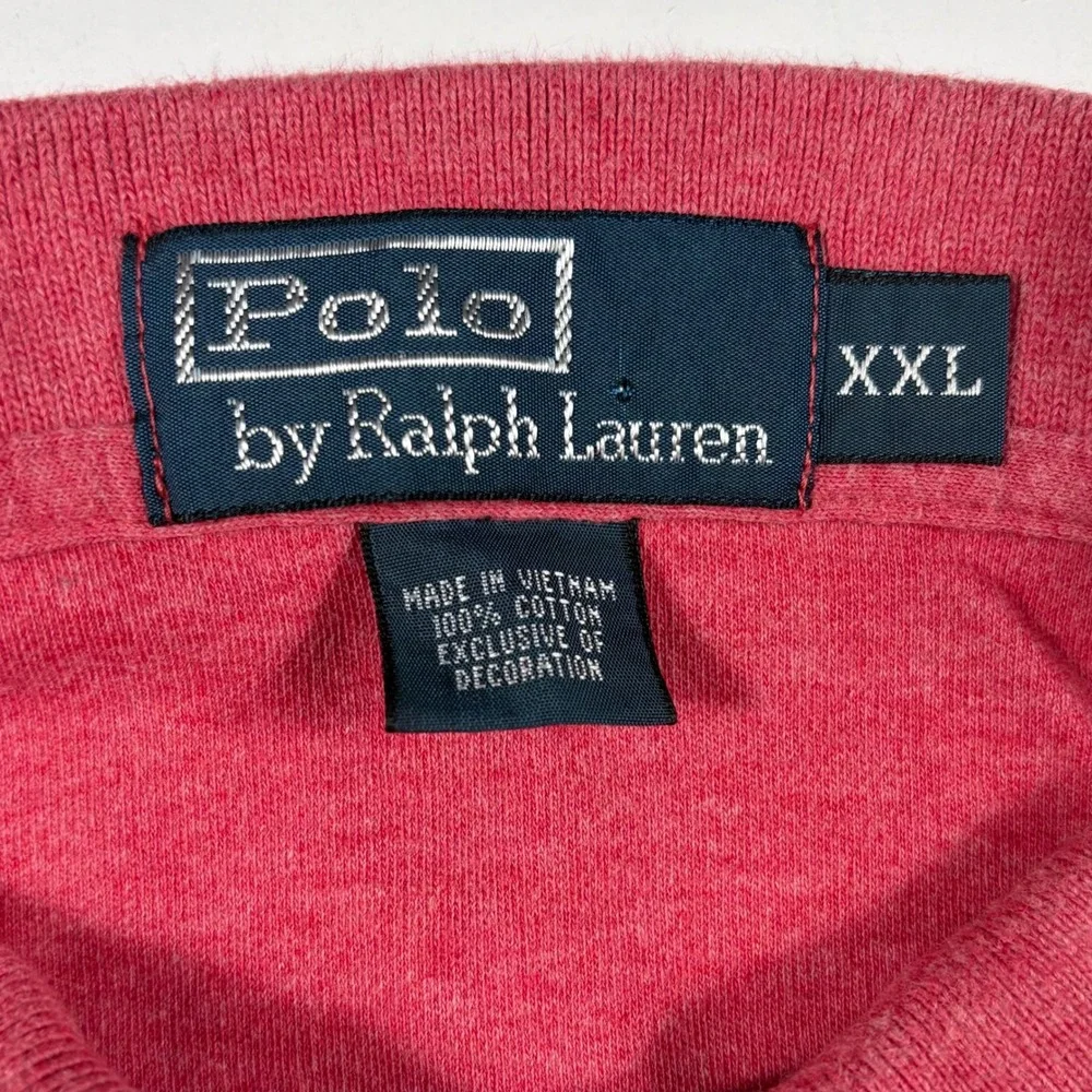 Polo Ralph Lauren Polo Shirt Mens 2XL Short Sleeve Cotton Heather Red